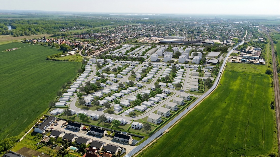 Predaj pozemkov Hausland Sereď Prúdy – letecký záber 2