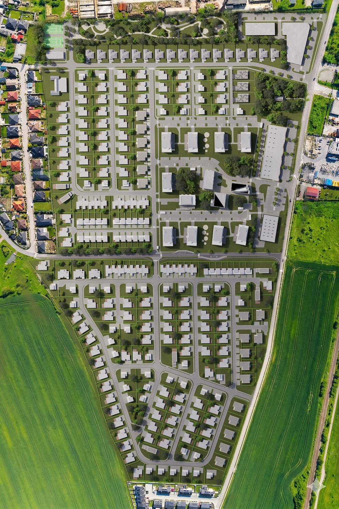 Predaj pozemkov Hausland Sereď Prúdy – letecký záber 6